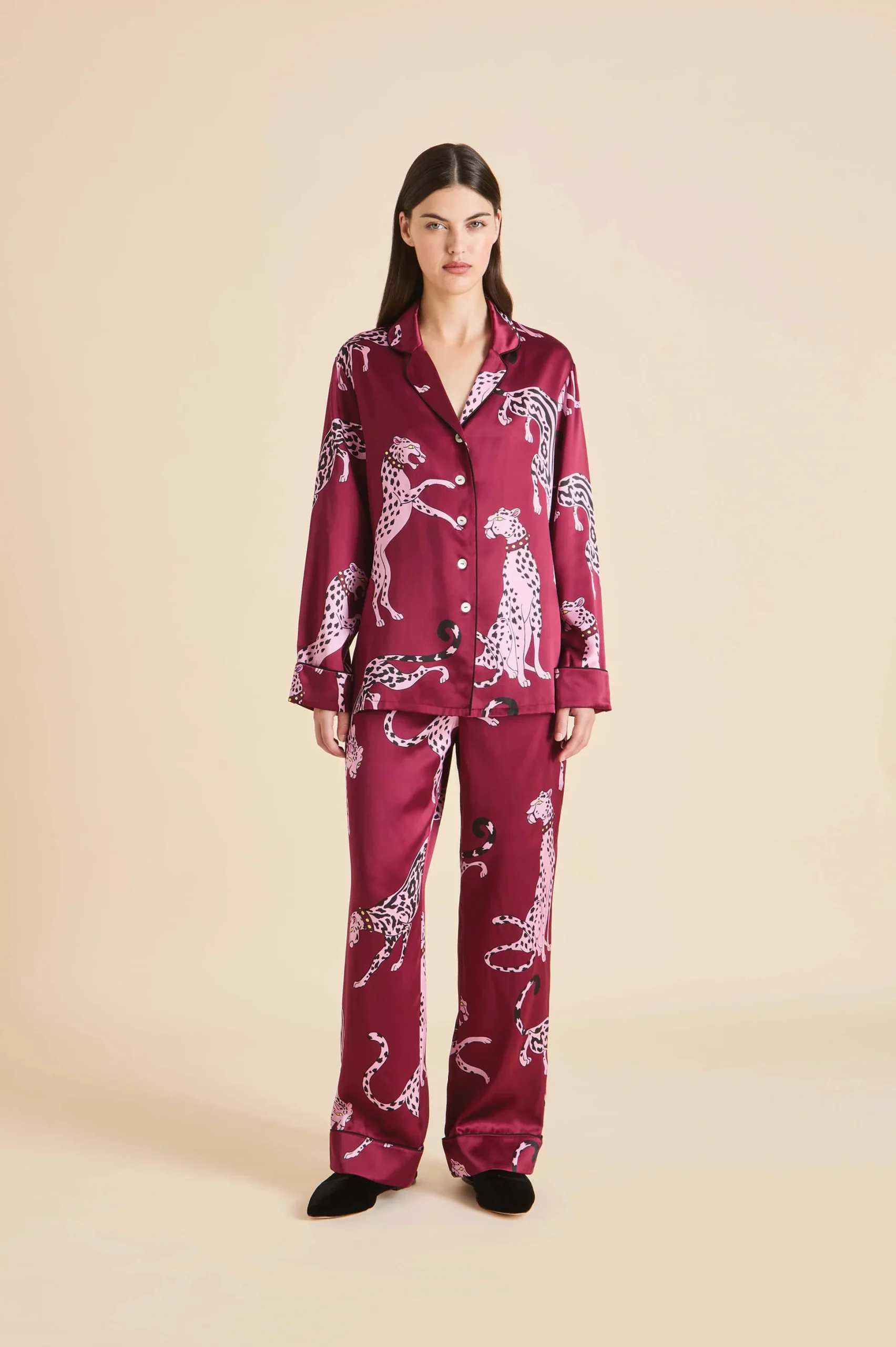 Піжама Jagger Walnut Brown з шовкового оксамиту 2